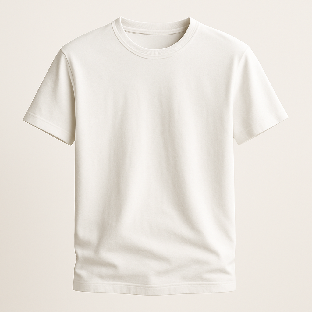 Men's Plain White Crew Neck T-Shirt