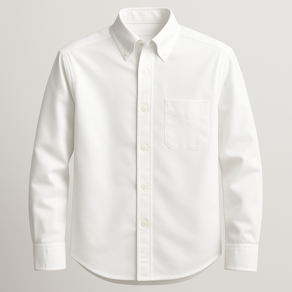 Men's Classic White Button-Down Shirt
