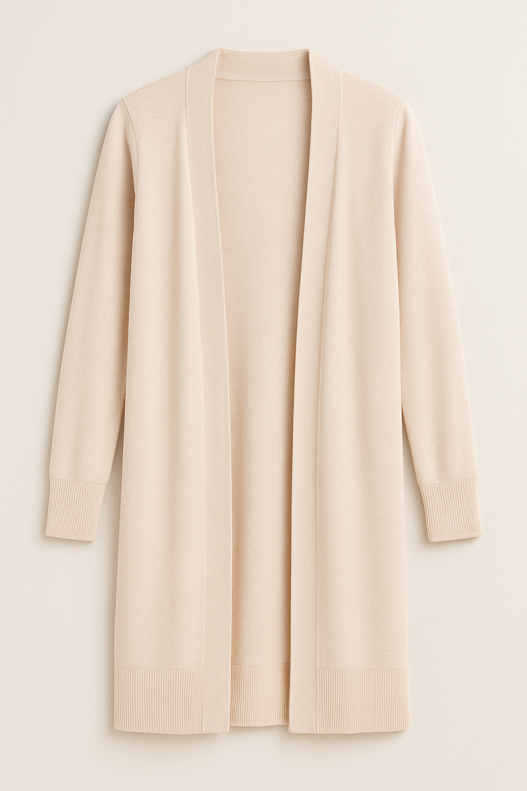 Soft Drape Open-Front Longline Cardigan for Women