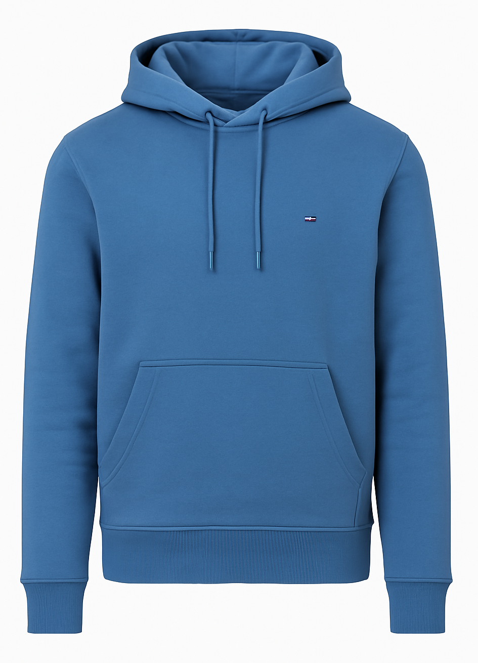 Classic Blue Minimal Hoodie