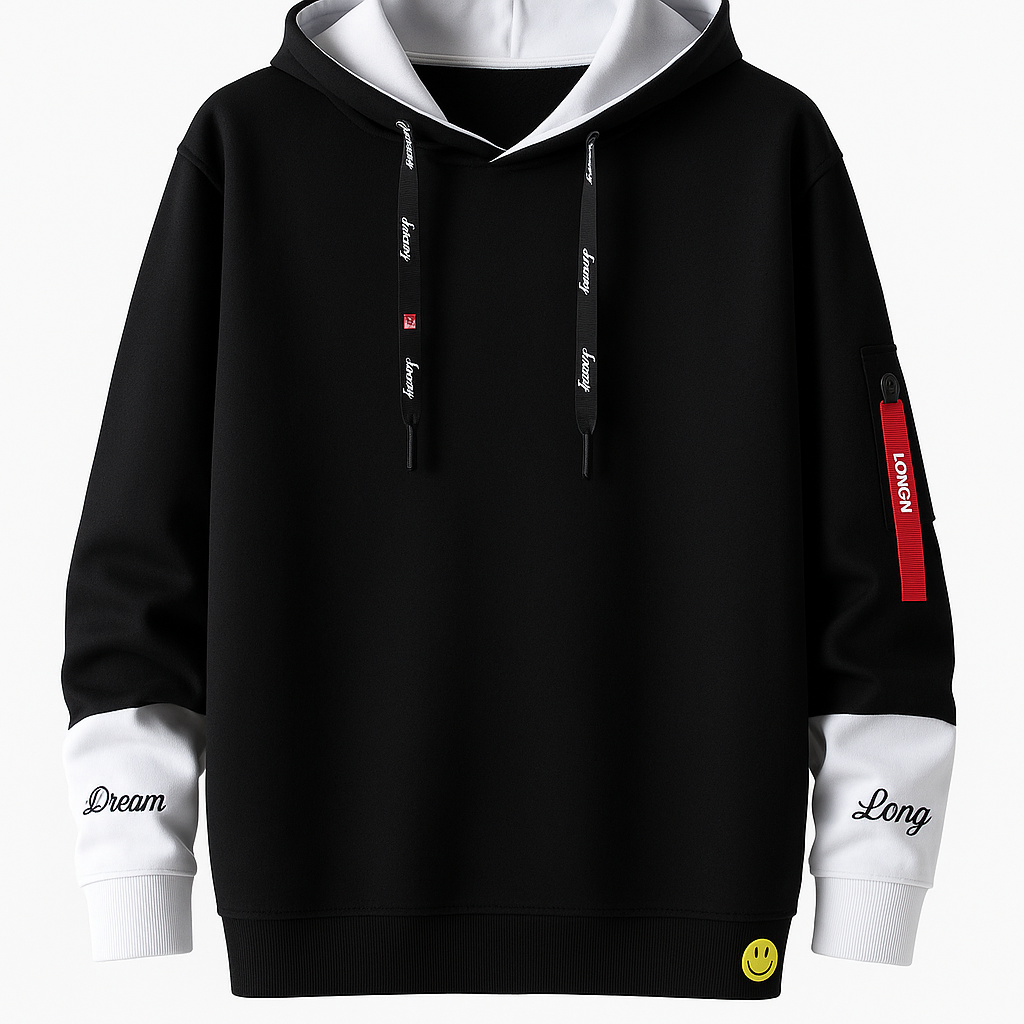 Streetwear Dual-Tone Hoodie