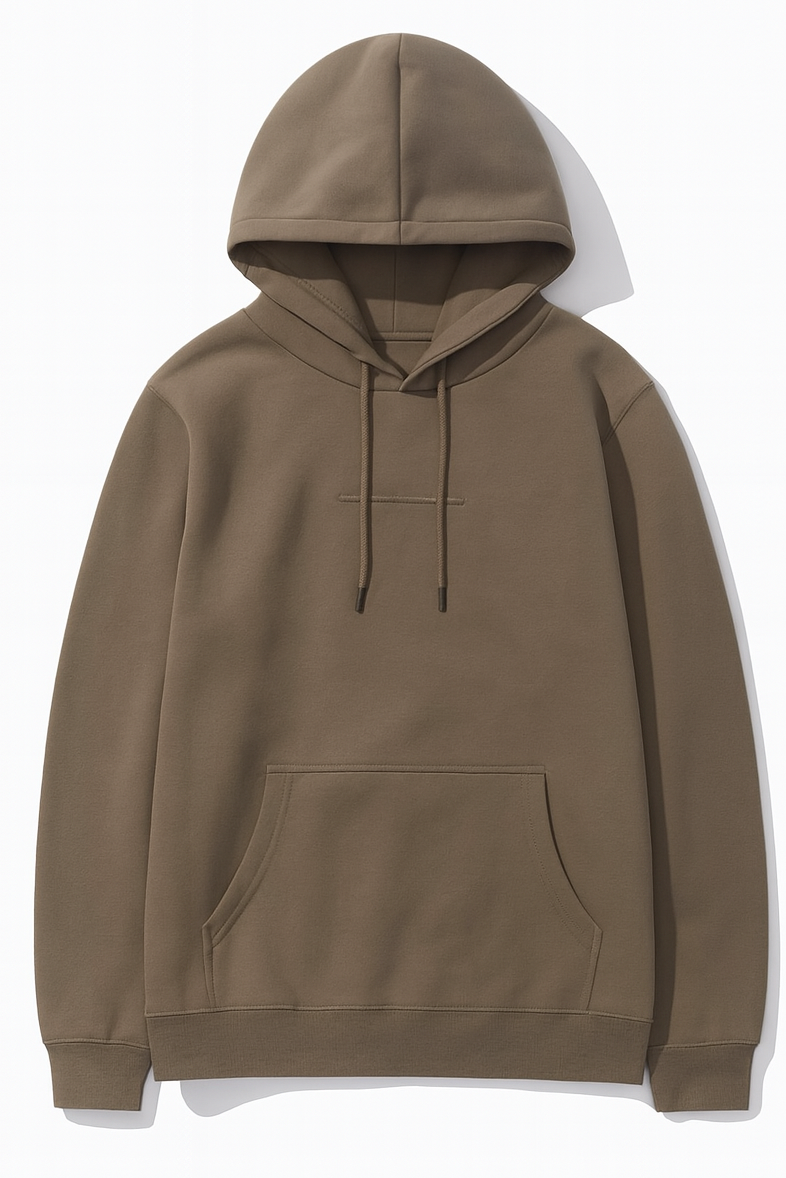 Taupe Minimalist Hoodie
