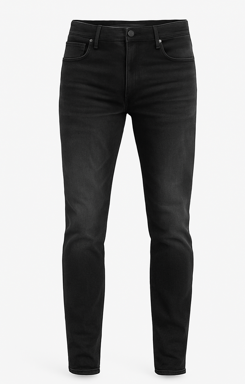 Black Faded Slim Fit Denim Jeans
