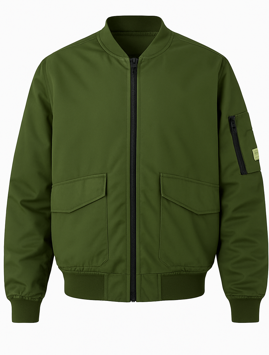 Olive Green Bomber Jacket