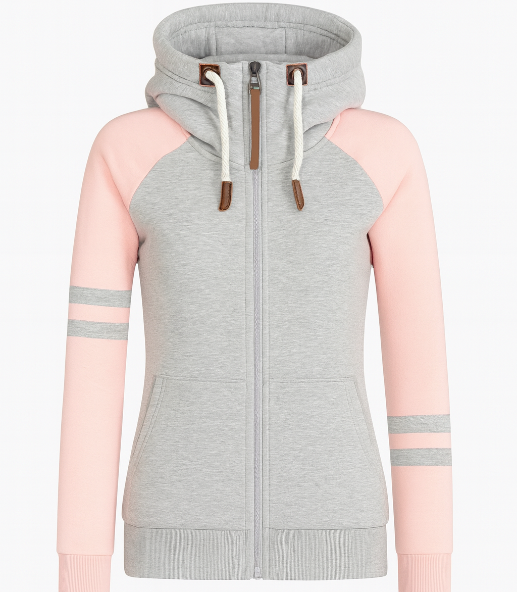Pastel Sporty Zip Hoodie
