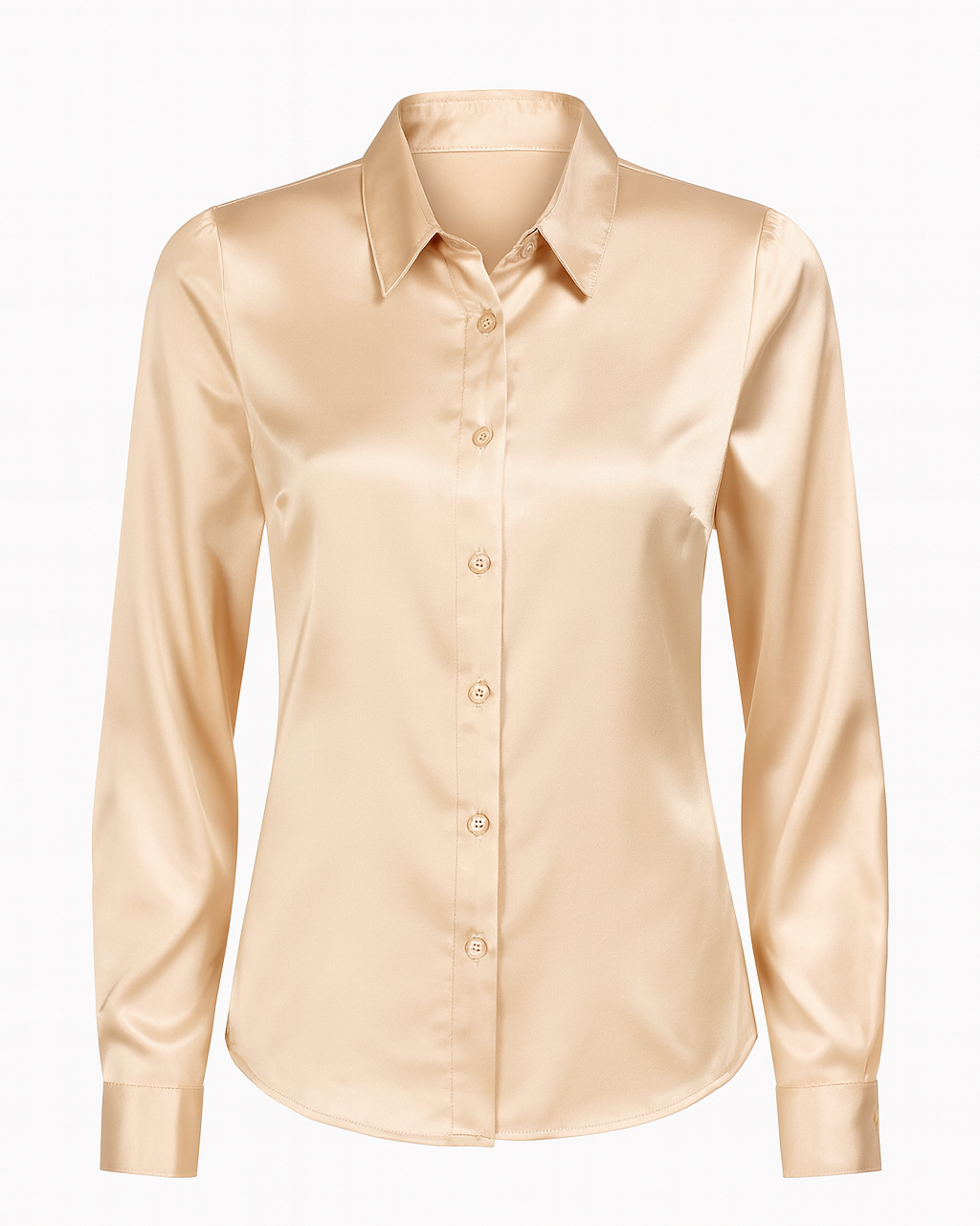 Champagne Luxe Satin Shirt