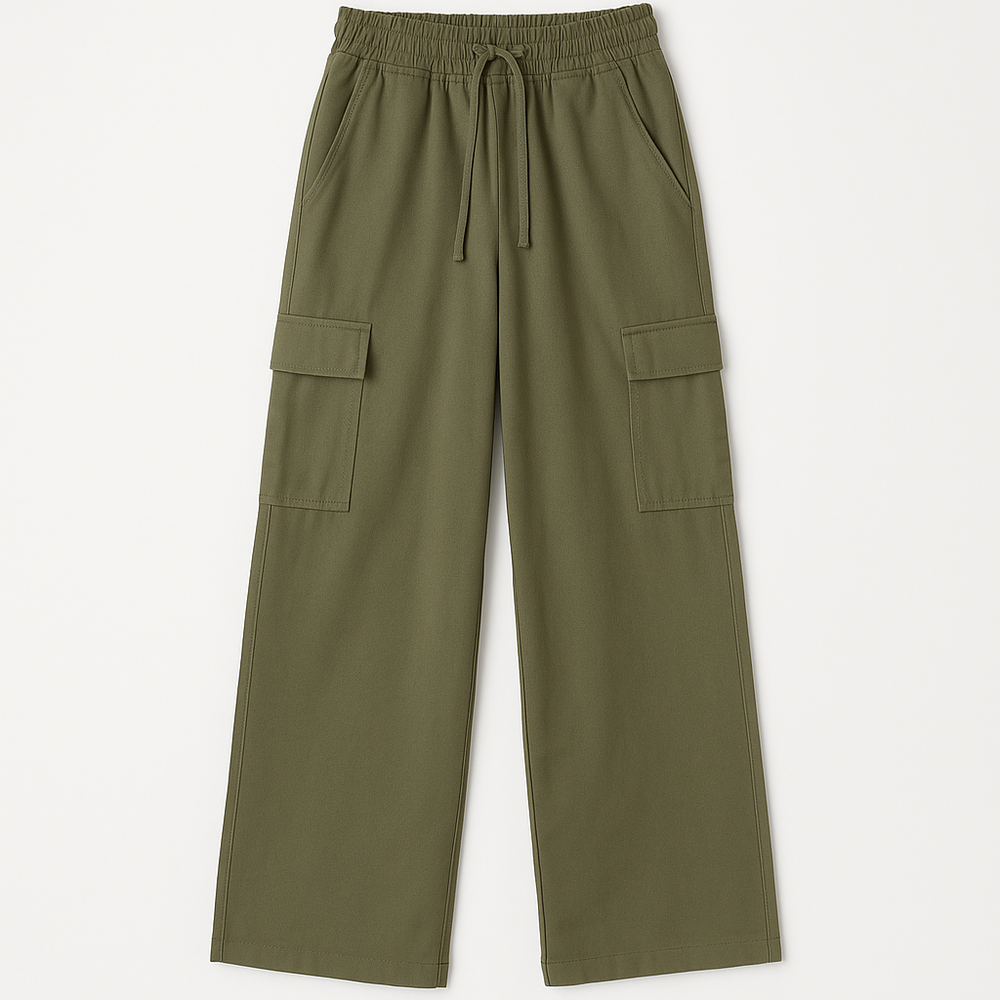 Olive Green Cargo Joggers
